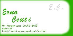 erno csuti business card