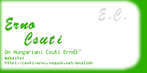 erno csuti business card